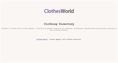 Desktop Screenshot of clothesworld.com